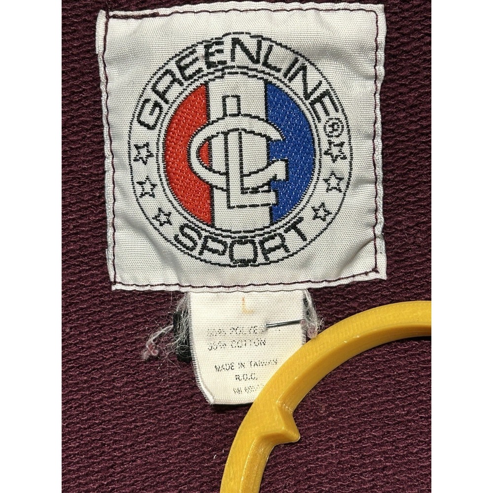 Vintage 90s Greenline International Pullover Shirt Mens L Purple Black Blokecore - Picture 8 of 11